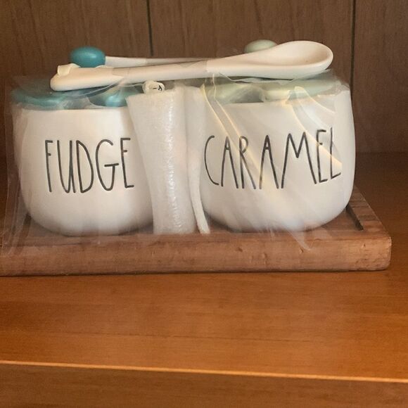Rae Dunn Fudge & Carmel Ice Cream
Topper condiments... - Picture 4 of 4